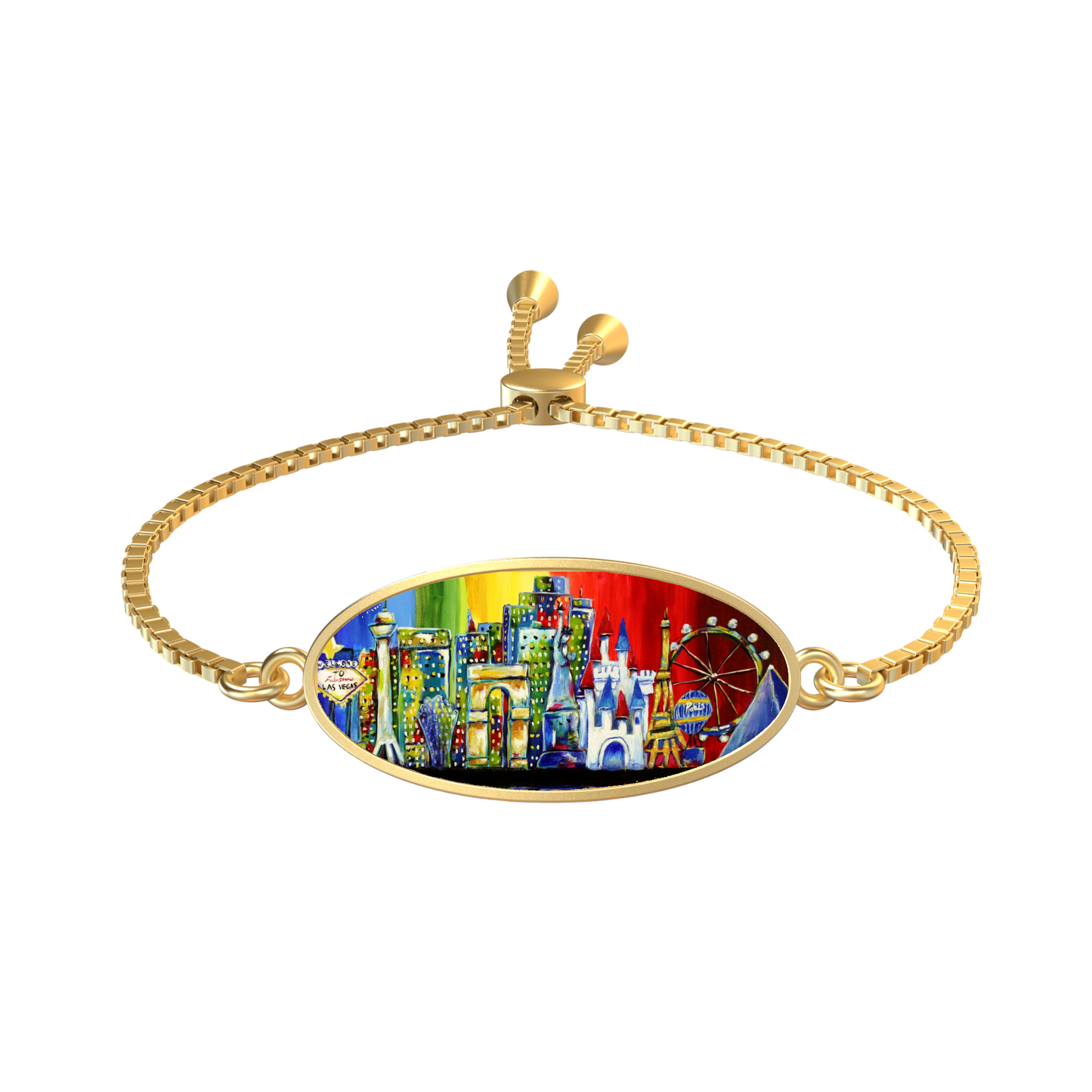 Las Vegas Cityscape Regis slider Bracelet