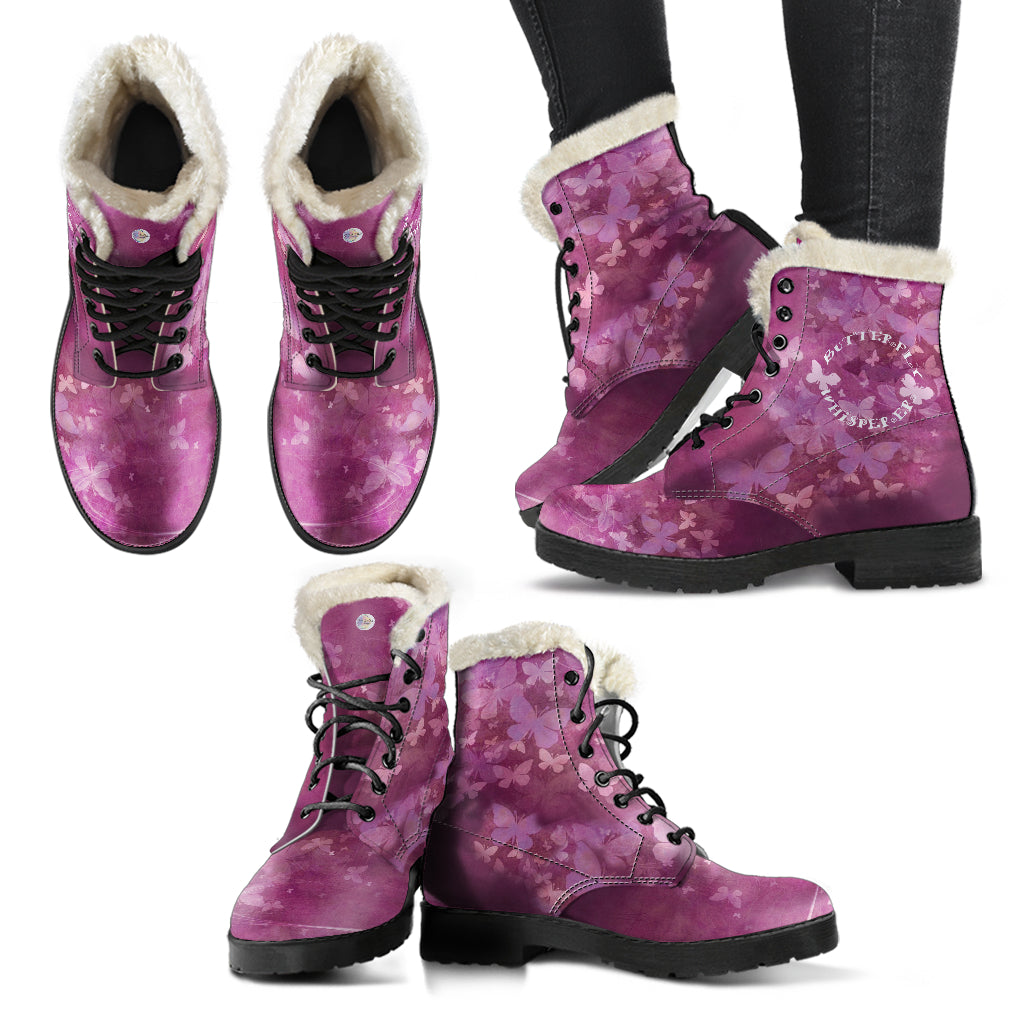 Butterfly Whisperer Fur Lined Leather Boots by SophieStar