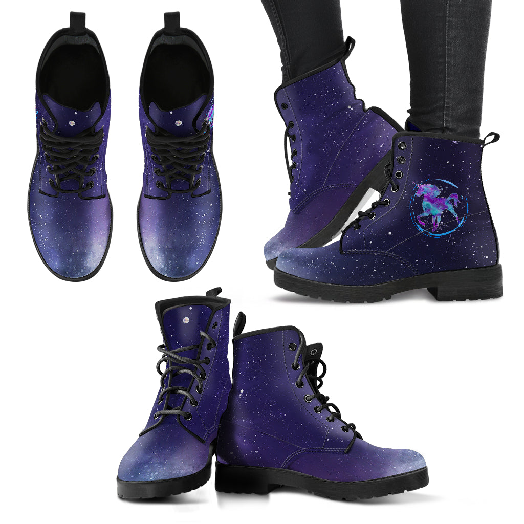 Starry Unicorn Leather Boots by SophieStar
