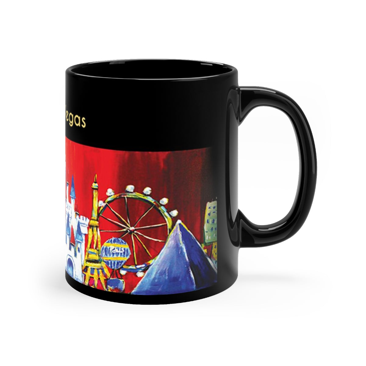 Lucky Las Vegas Black mug 11oz