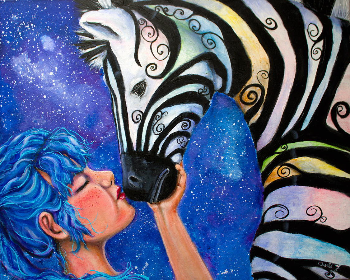 A Kiss Will Make it Better Giclée Print - Artist Signed
