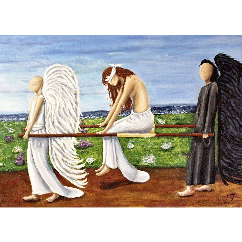 Battle Weary Angels Cotton Rag Fine Art Prints - C.W. Art Studio