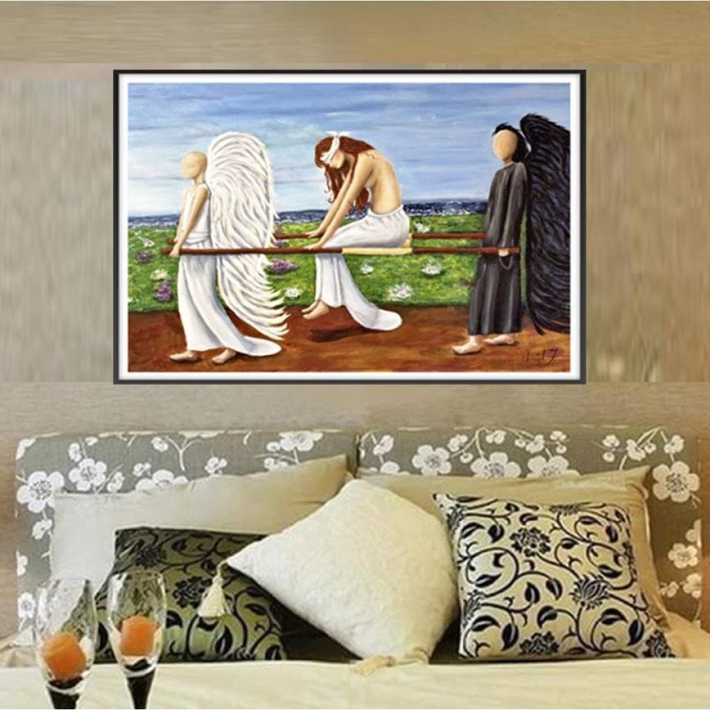 Battle Weary Angels Fabric Wall Poster - C.W. Art Studio