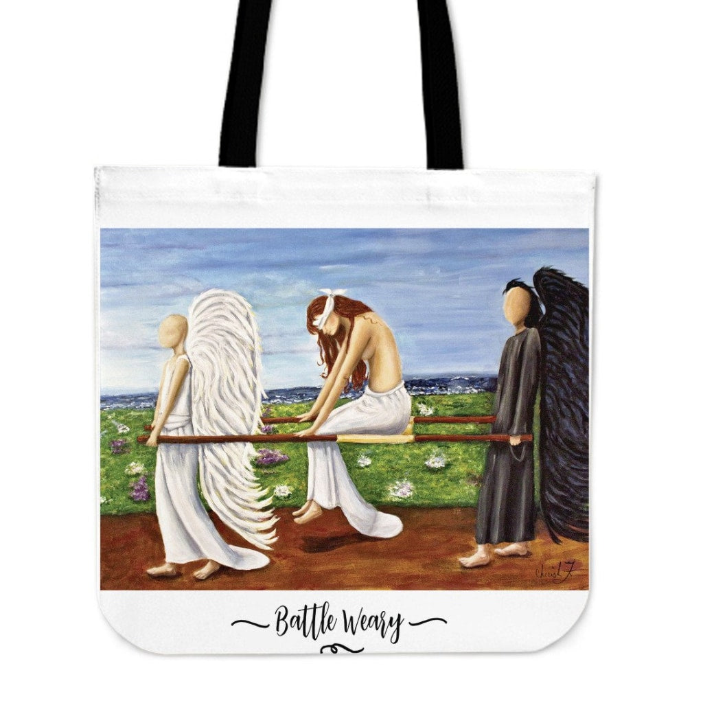 Battle Weary Tote - Tote Bags C.w. Art Studio