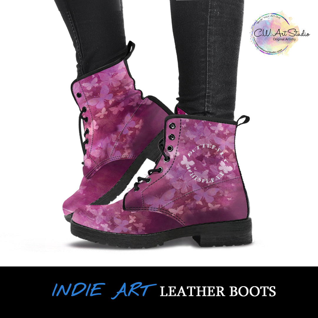 Butterfly Whisperer Leather Boots by SophieStar