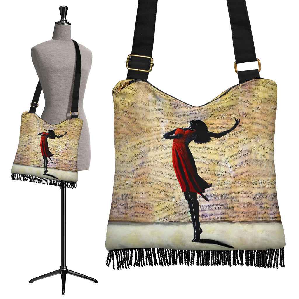 Dance With Me Music Boho Crossbody Bag Purse