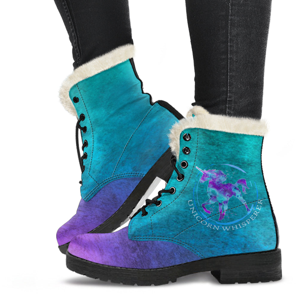 Unicorn Whisperer Fur Lined Leather Boots