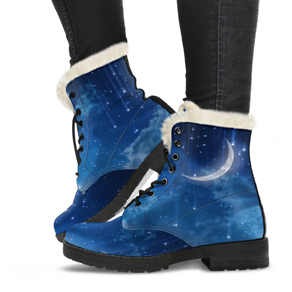 Shooting Stars Fur Lined Leather Boots by SophieStar