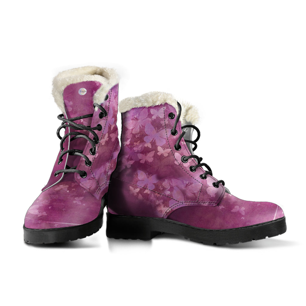 Butterfly Whisperer Fur Lined Leather Boots by SophieStar