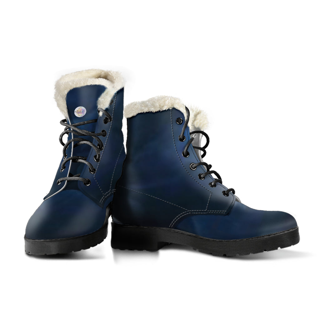 Battle Weary Angels Indie Art Fur Leather Boots