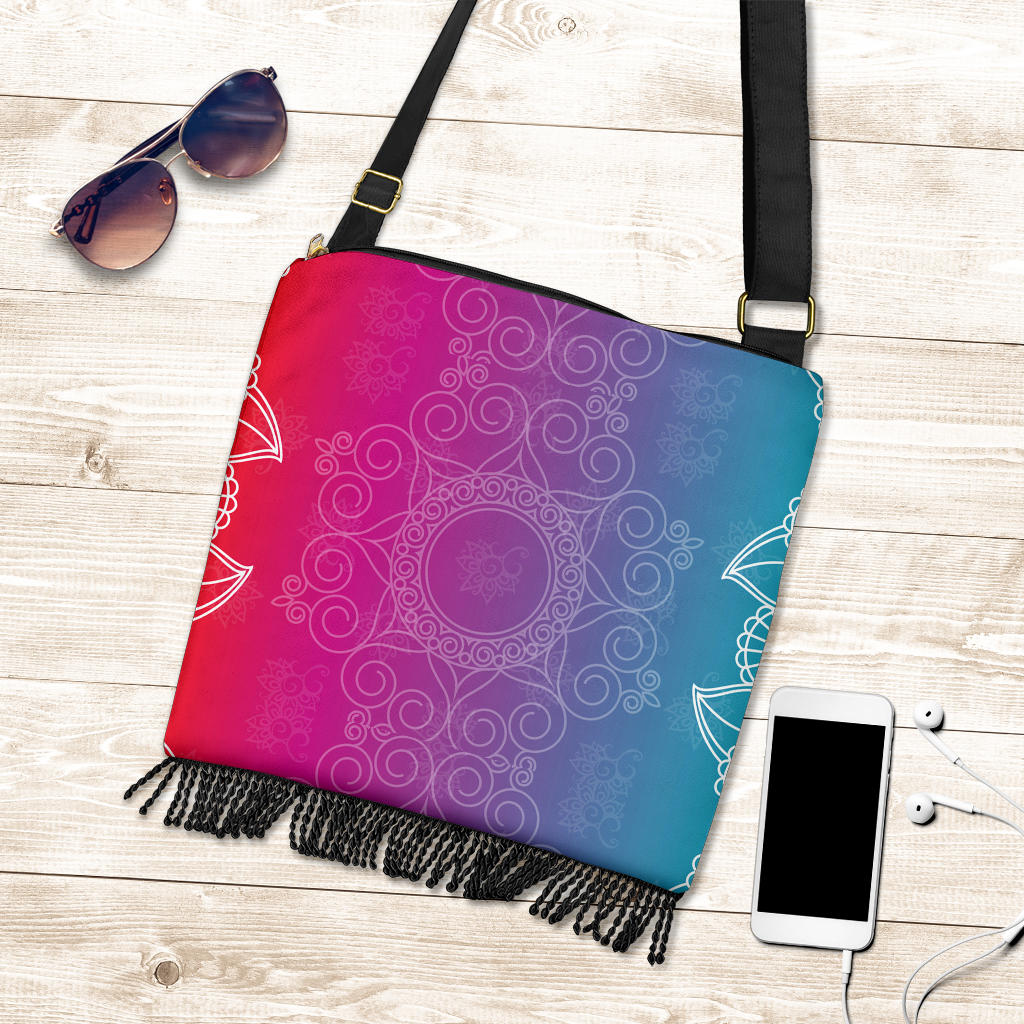 Mystic Rainbow Boho cross Body Bag Purse