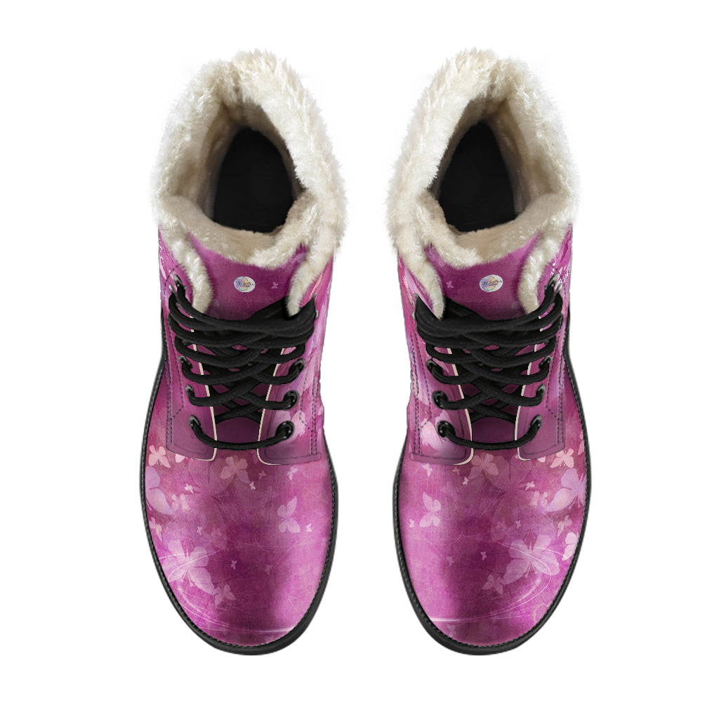 Butterfly Whisperer Fur Lined Leather Boots by SophieStar