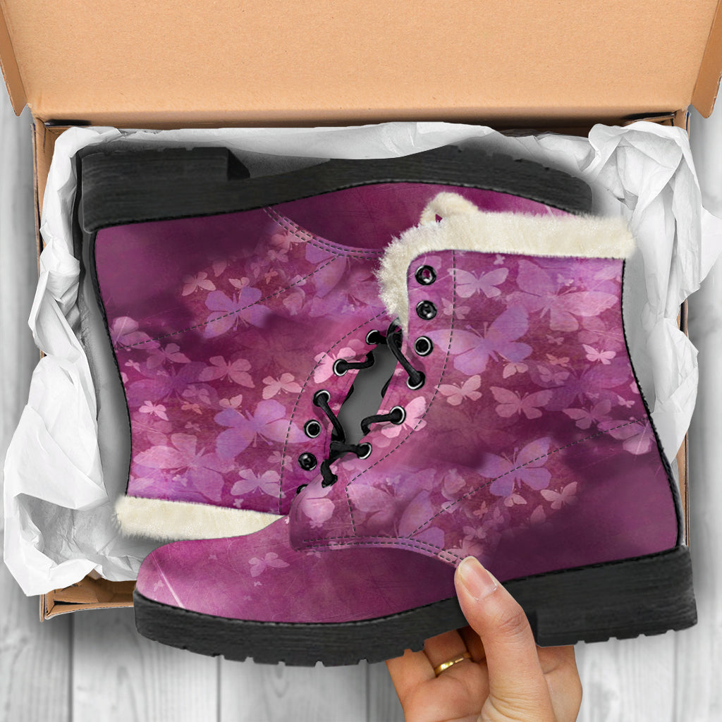 Butterfly Whisperer Fur Lined Leather Boots by SophieStar