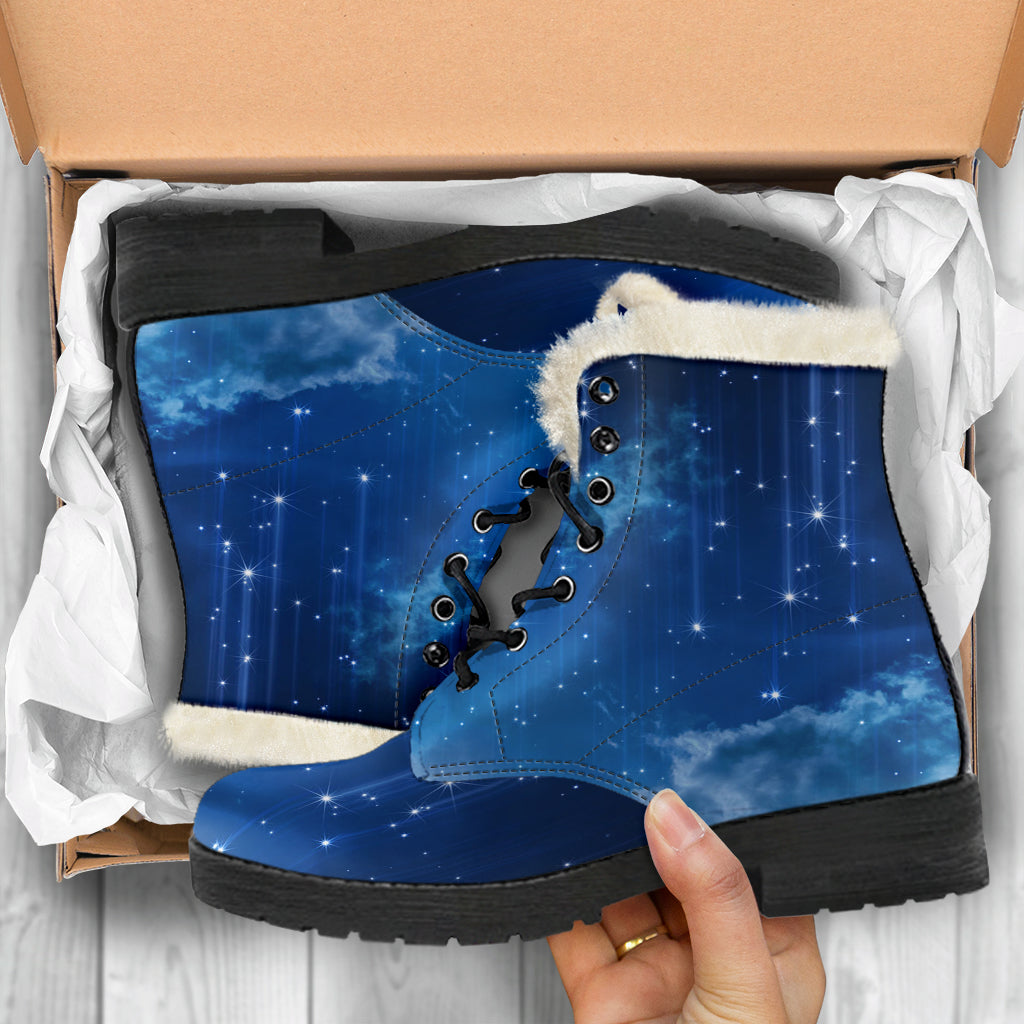 Shooting Stars Fur Lined Leather Boots by SophieStar