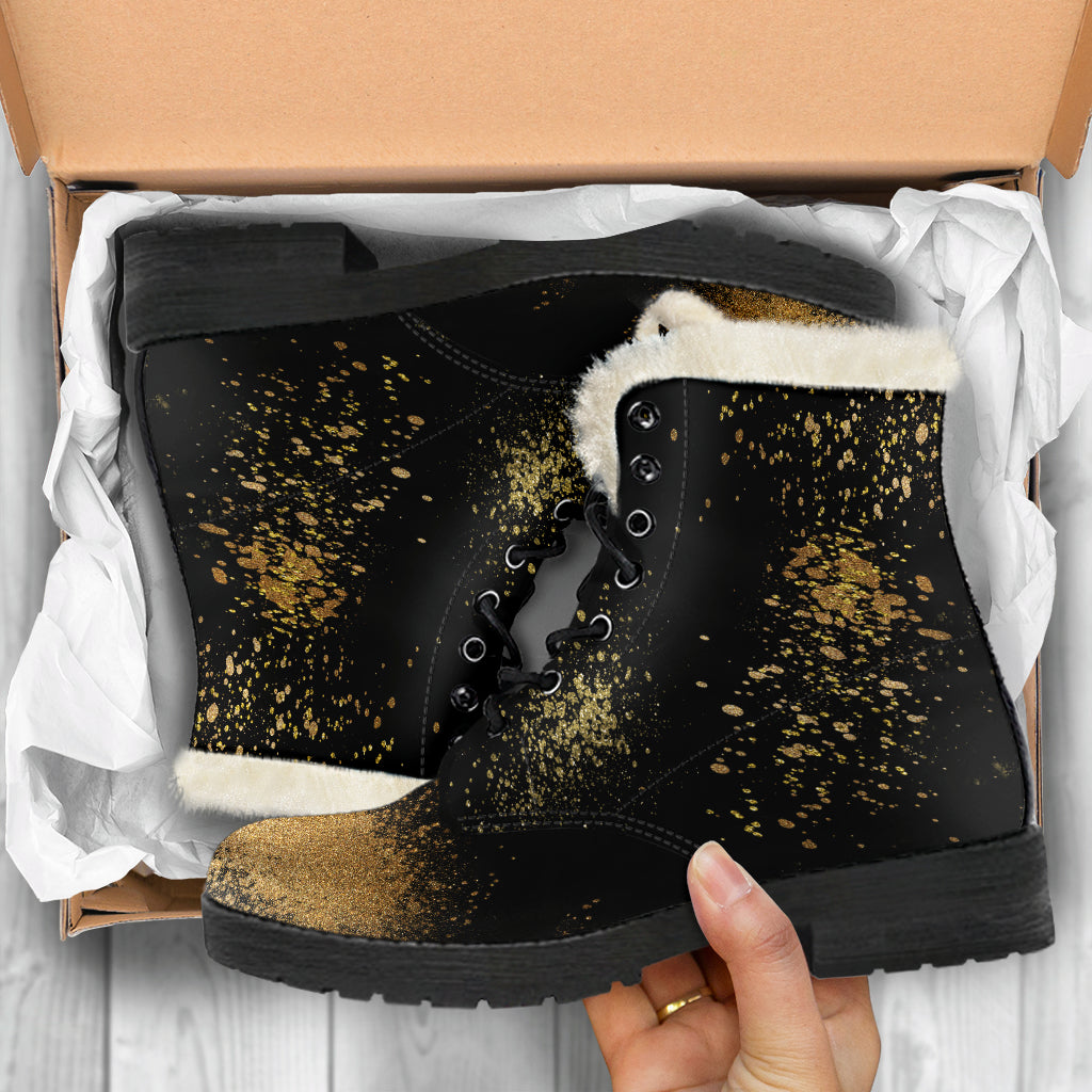 Queen of Broken Hearts Fur Leather Boots