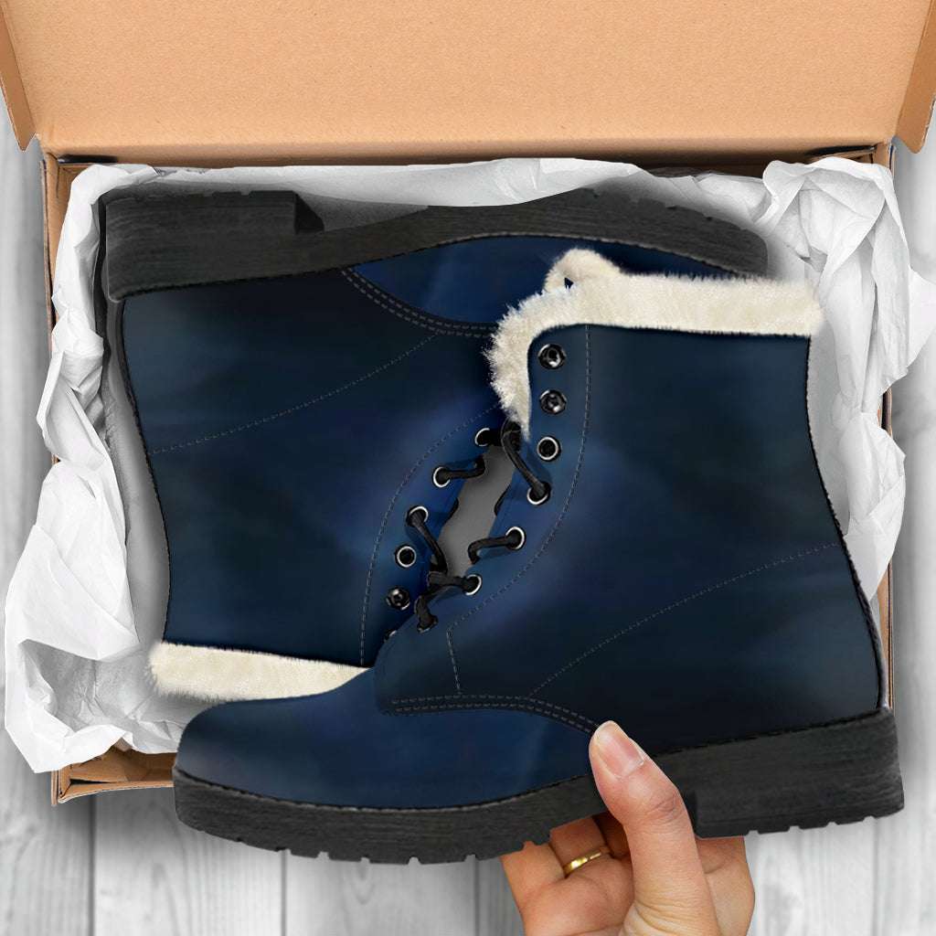 Battle Weary Angels Indie Art Fur Leather Boots