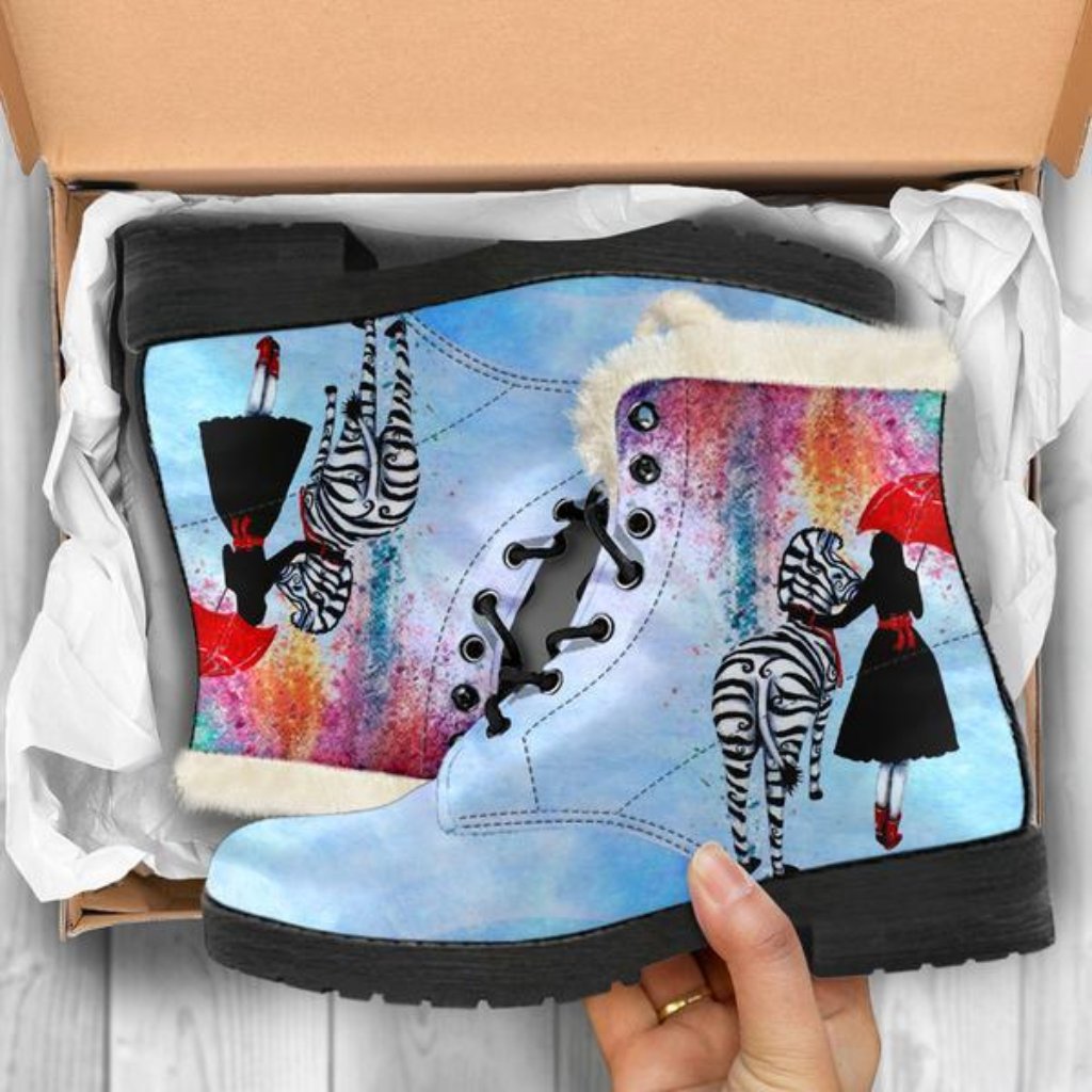 Colorfall Reign Fur Lined Leather Boots
