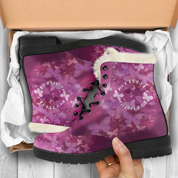 Butterfly Whisperer Fur Lined Leather Boots by SophieStar