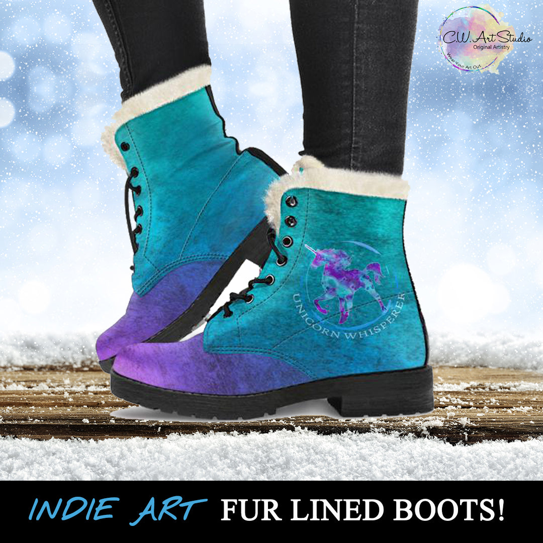 Unicorn Whisperer Fur Lined Leather Boots