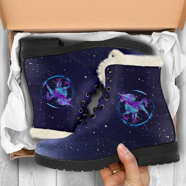 Starry Unicorn Fur Lined Boots by SophieStar