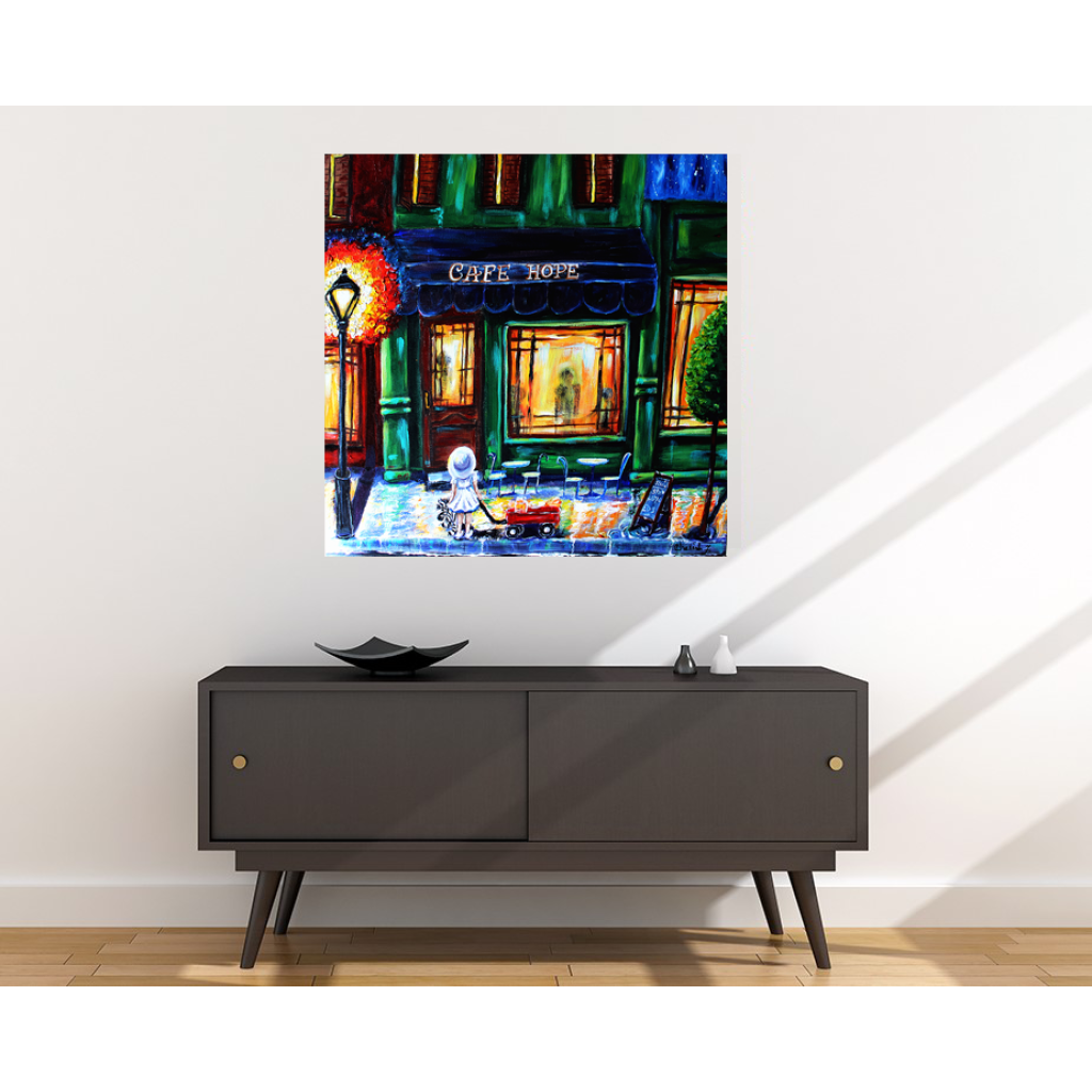 Hope Cafe Fabric Wall Poster - C.W. Art Studio