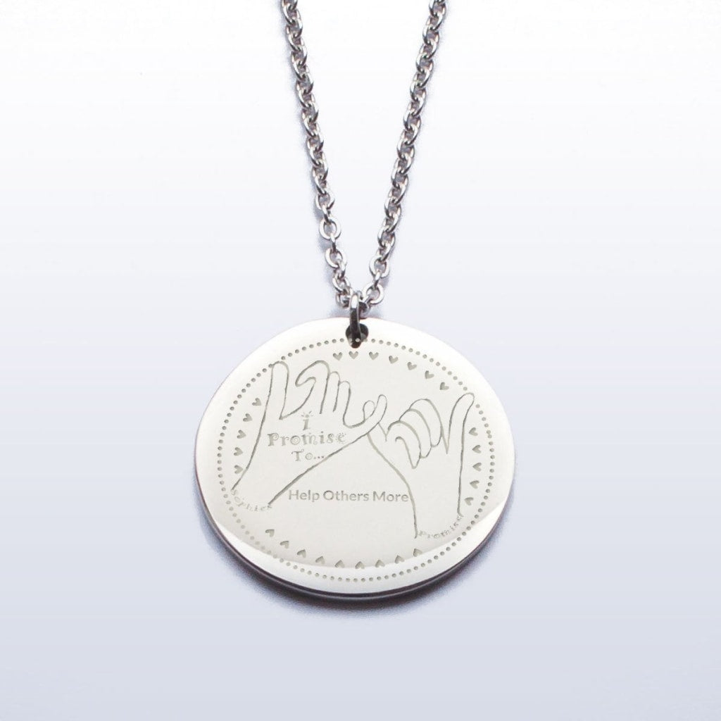 I Promise To... Choose Your Own Promise Charm Necklace - Polished Stainless Steel - Sophies Jewelry C.w. Art Studio