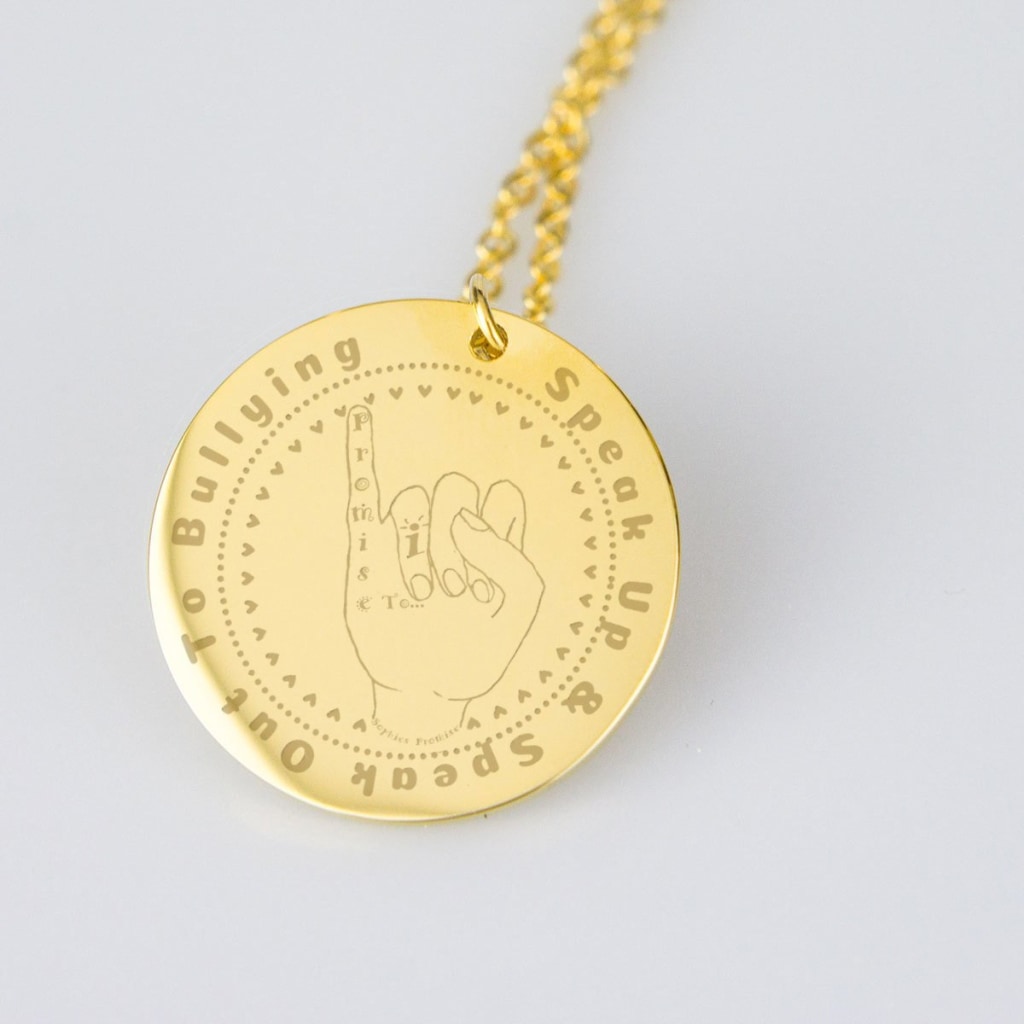 I Promise To... Speak Up & Speak Out To Bullying Sophies Promise Pendant Necklace - C.W. Art Studio