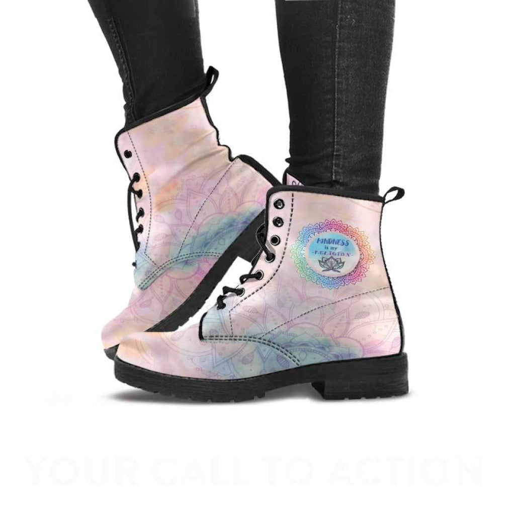 Kindness Is My Religion Boots - C.W. Art Studio
