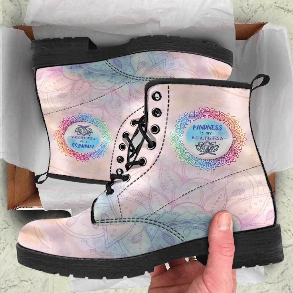 Kindness Is My Religion Boots - C.W. Art Studio