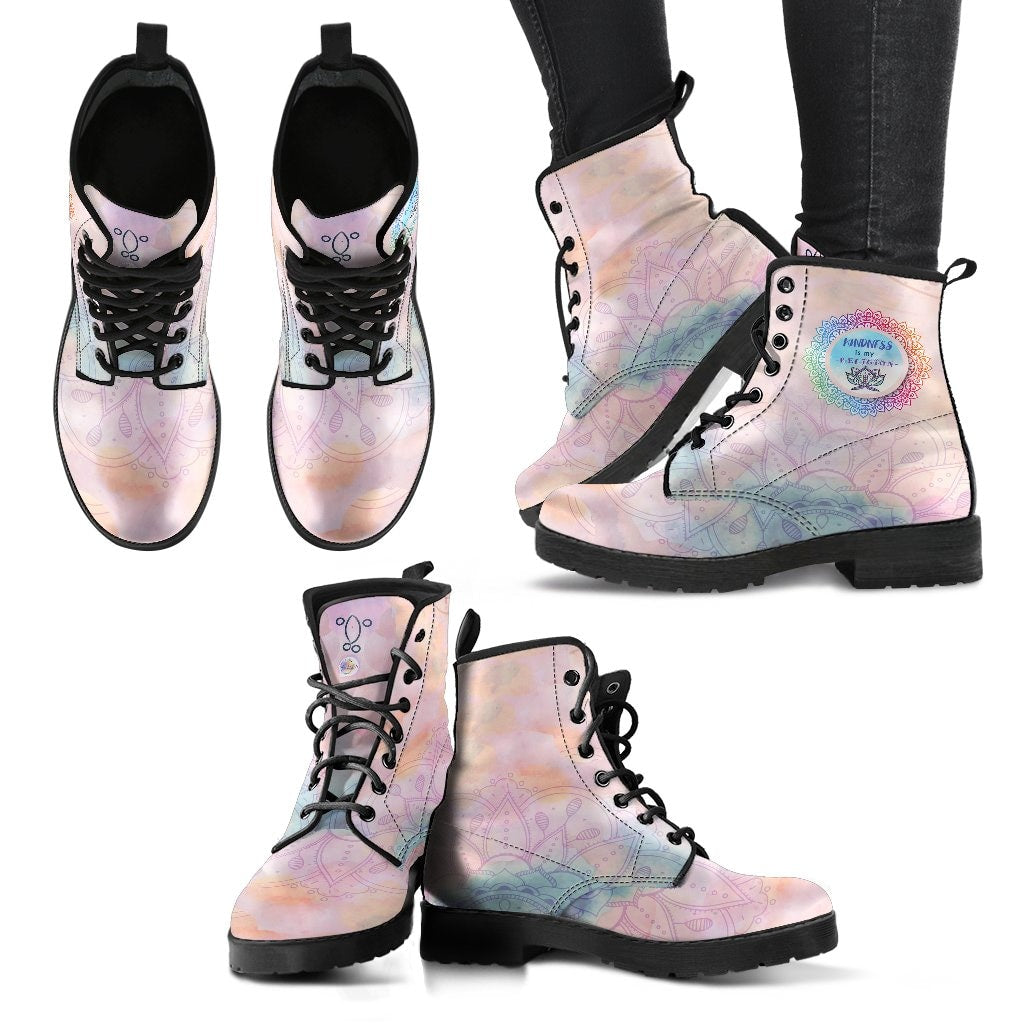 Kindness Is My Religion Boots - C.W. Art Studio