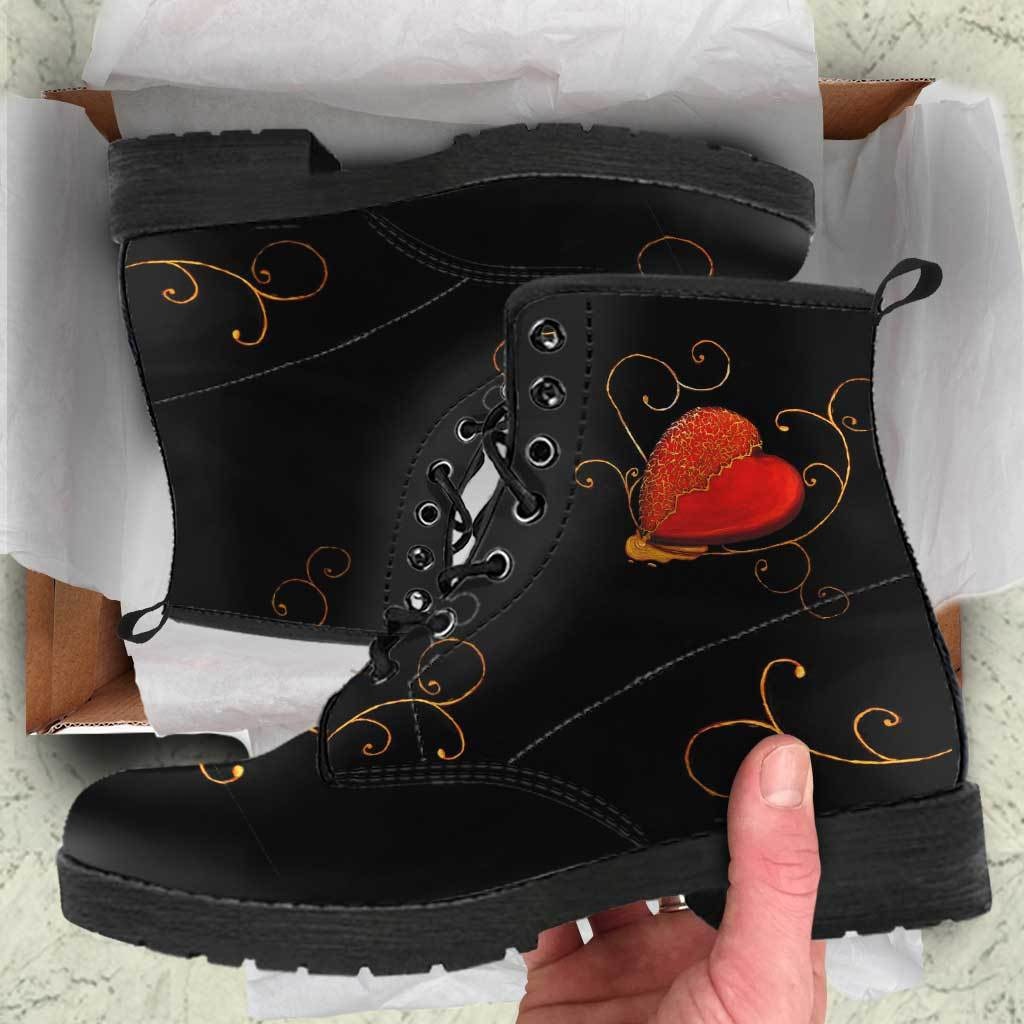 Kintsugi Heart Boots - C.W. Art Studio
