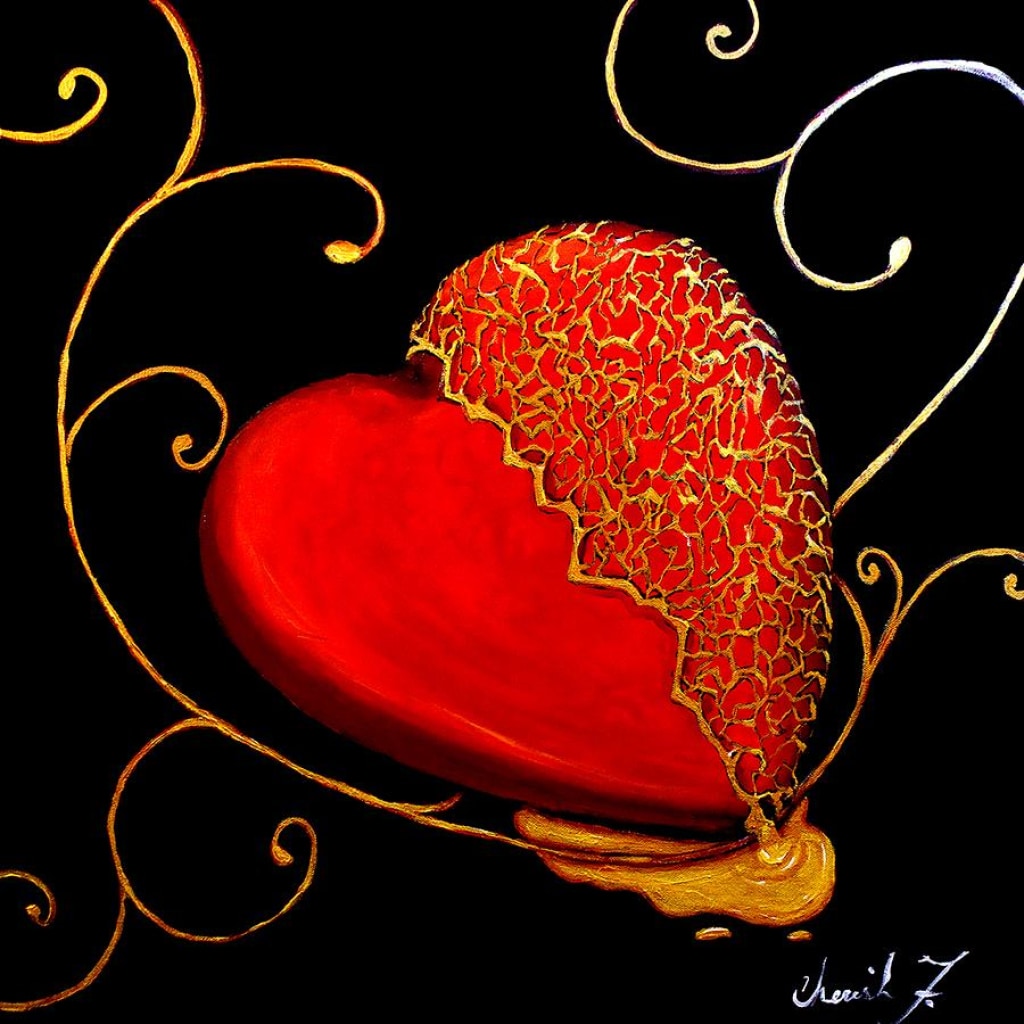 Kintsugi Heart Cotton Rag Fine Art Prints - C.W. Art Studio