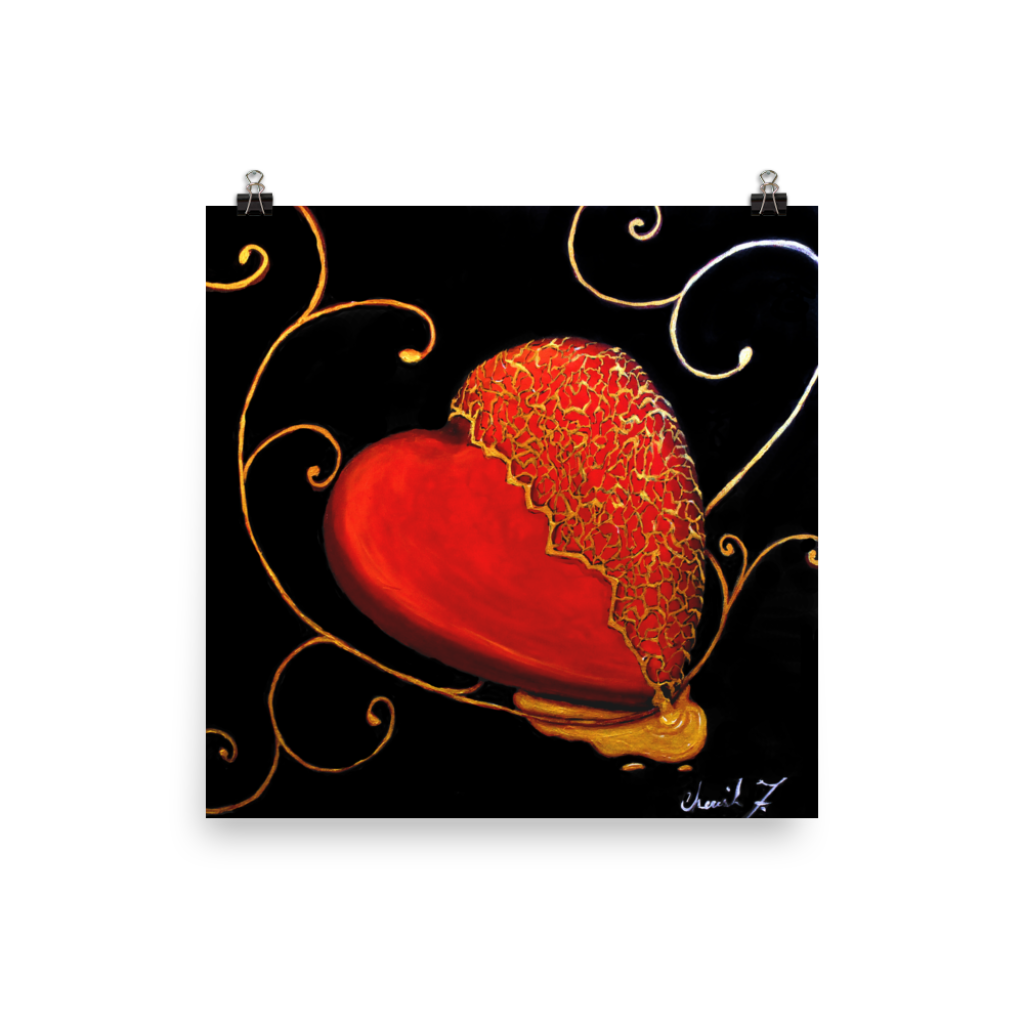Kintsugi Heart - Luster POSTER Photo paper - C.W. Art Studio
