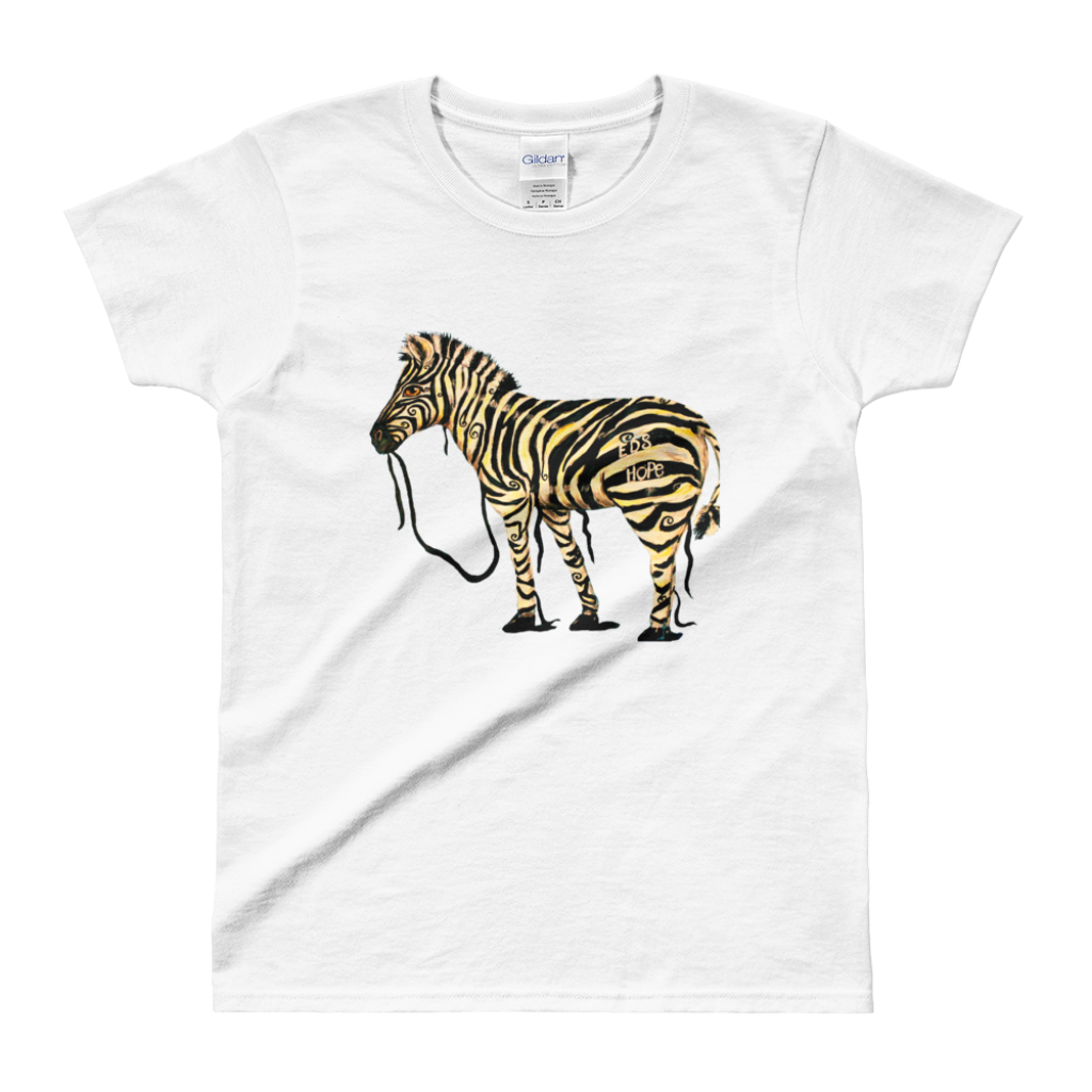 Ladies' T-shirt - EDS Hope Zebra - C.W. Art Studio