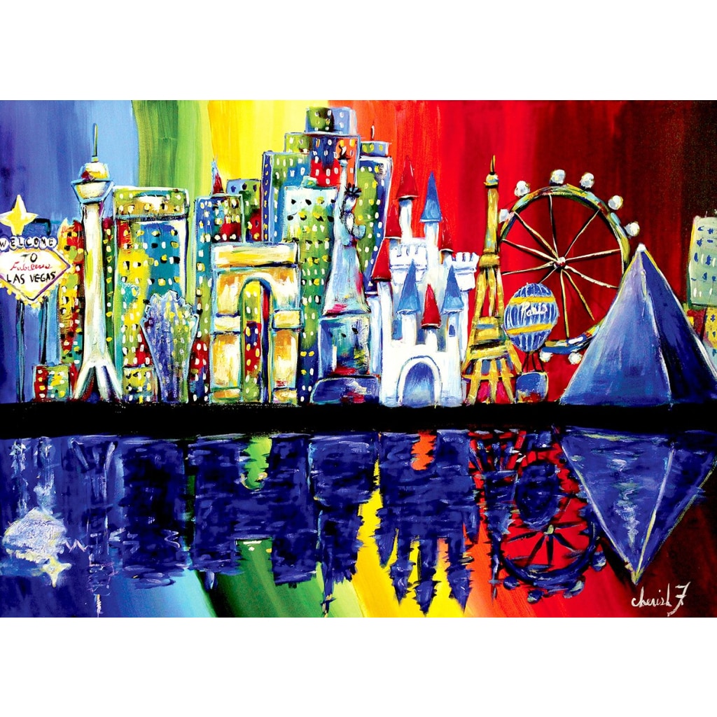Las Vegas Cityscape Cotton Rag Fine Art Prints - C.W. Art Studio