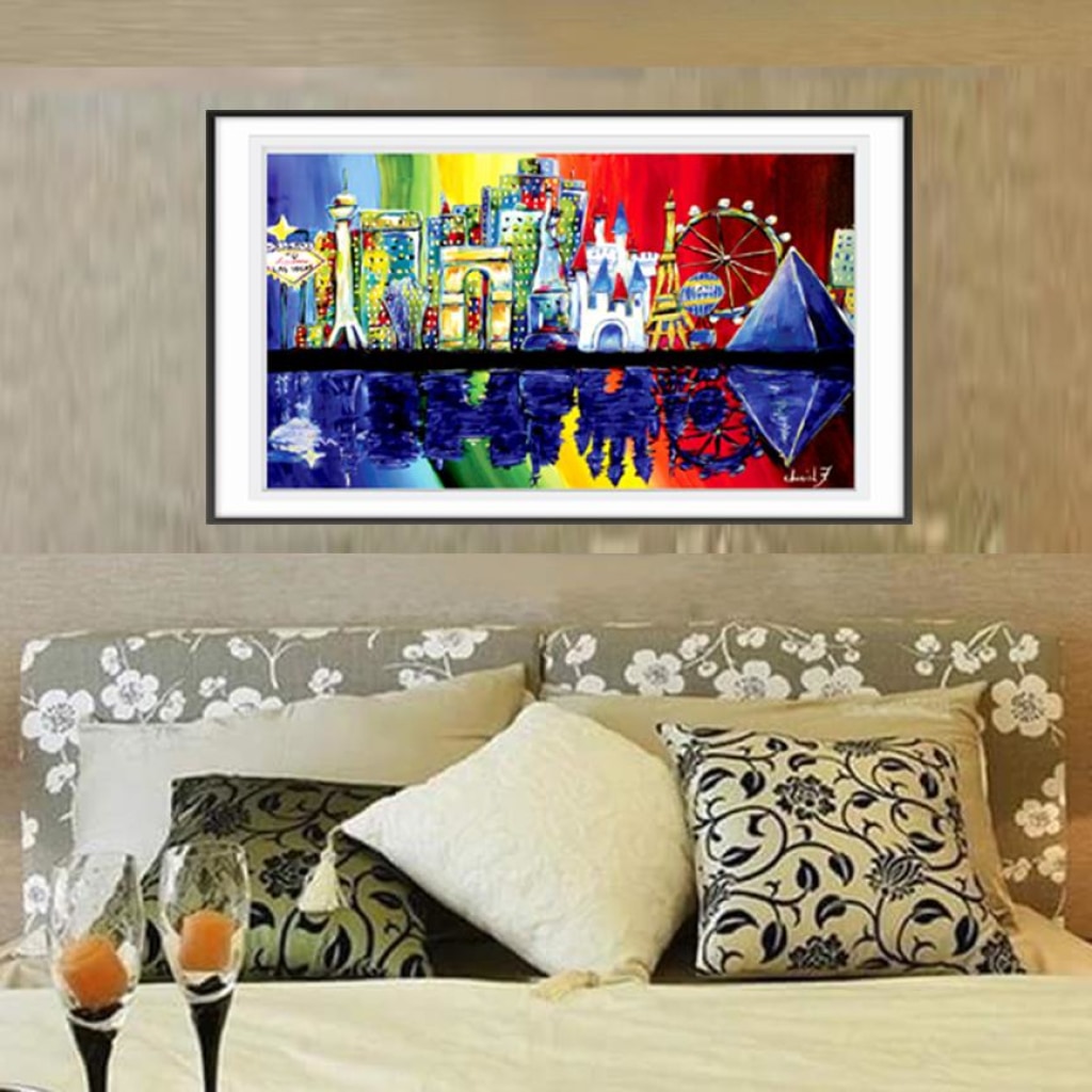 Las Vegas Cityscape Cotton Rag Fine Art Prints - C.W. Art Studio