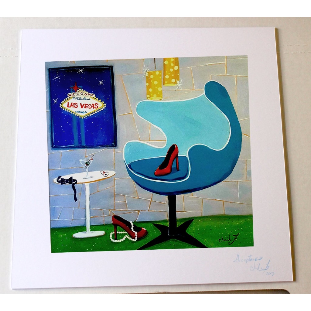 Las Vegas Nights Giclée Art Print - Artist Signed Matted