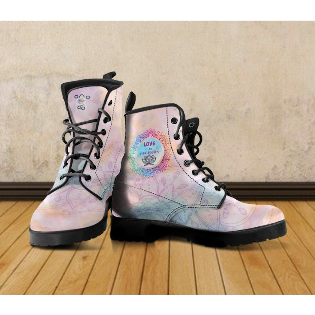 Love Is My Religion Boots - C.W. Art Studio