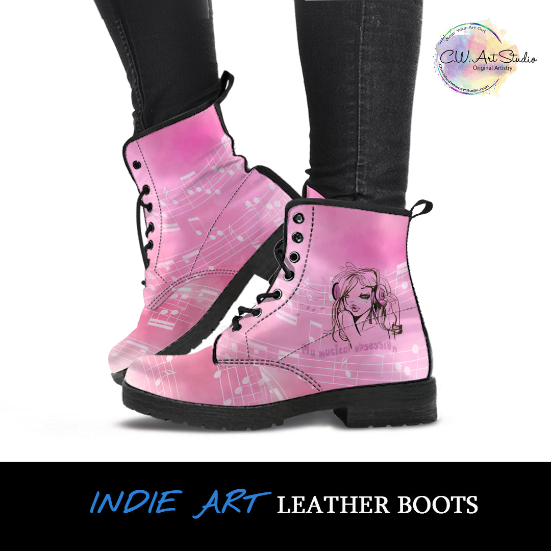 My Musical Obsession Leather Boots by SophieStar