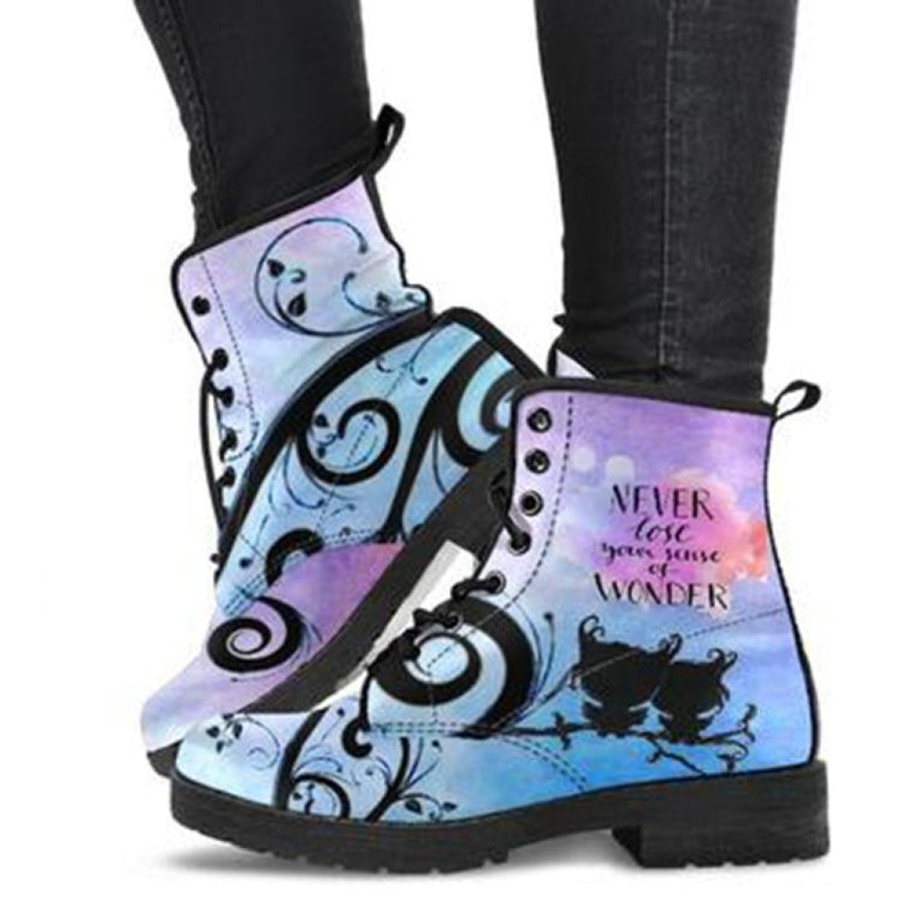 Never Lose Your Sense of Wonder Boots - C.W. Art Studio