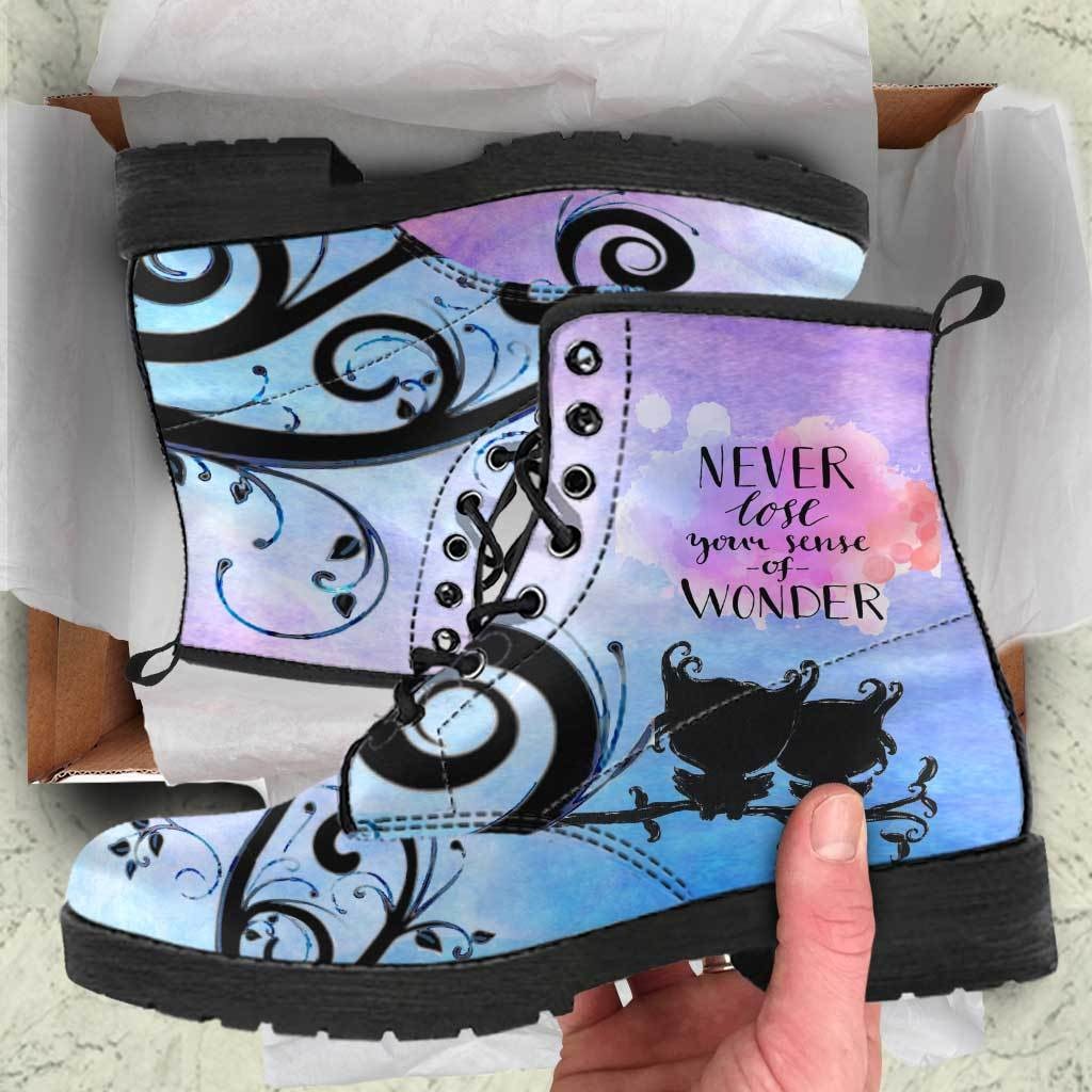 Never Lose Your Sense of Wonder Boots - C.W. Art Studio