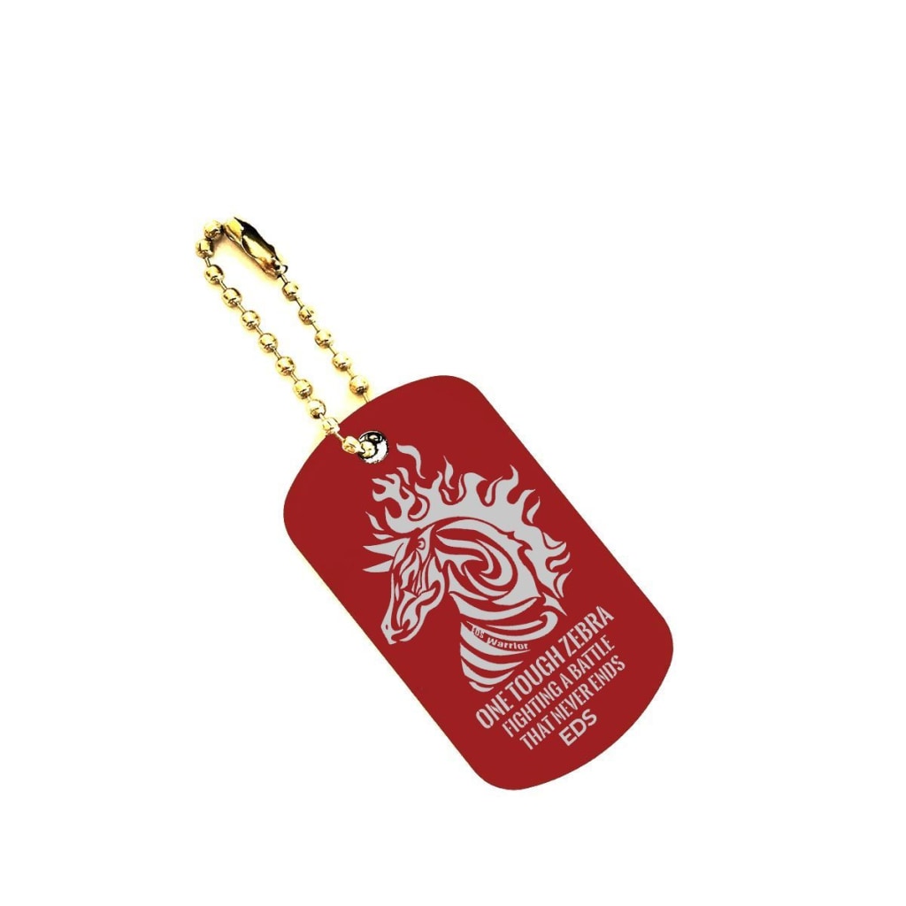 One Tough Zebra - EDS Dog Tags - C.W. Art Studio