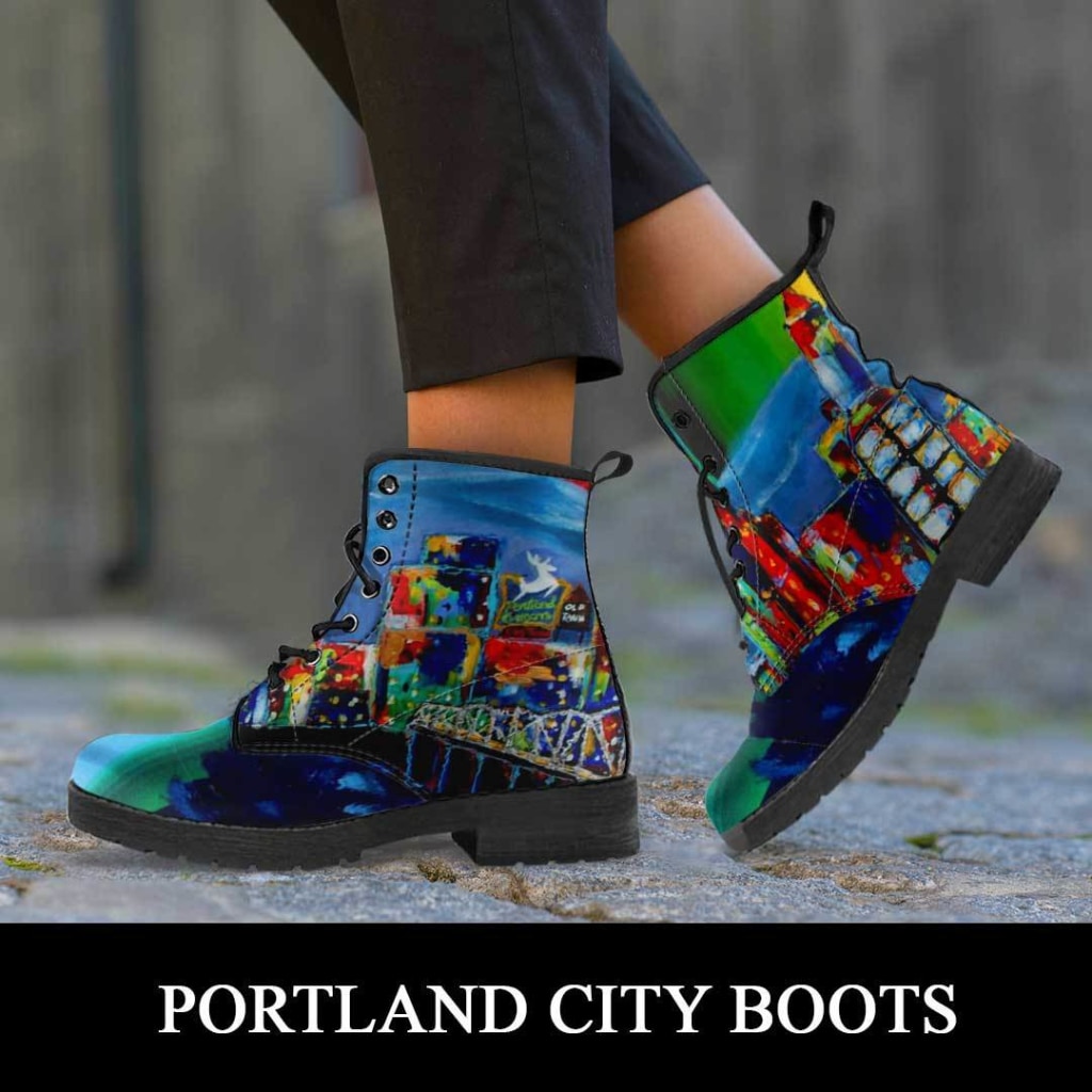 Portland CityScape Boots - C.W. Art Studio
