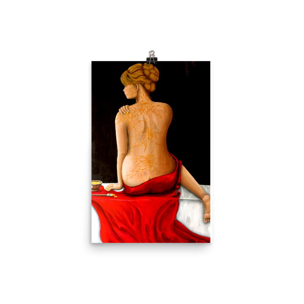 Premium Poster - Kintsugi Lady - C.W. Art Studio