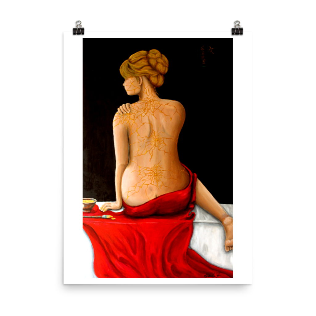 Premium Poster - Kintsugi Lady - C.W. Art Studio