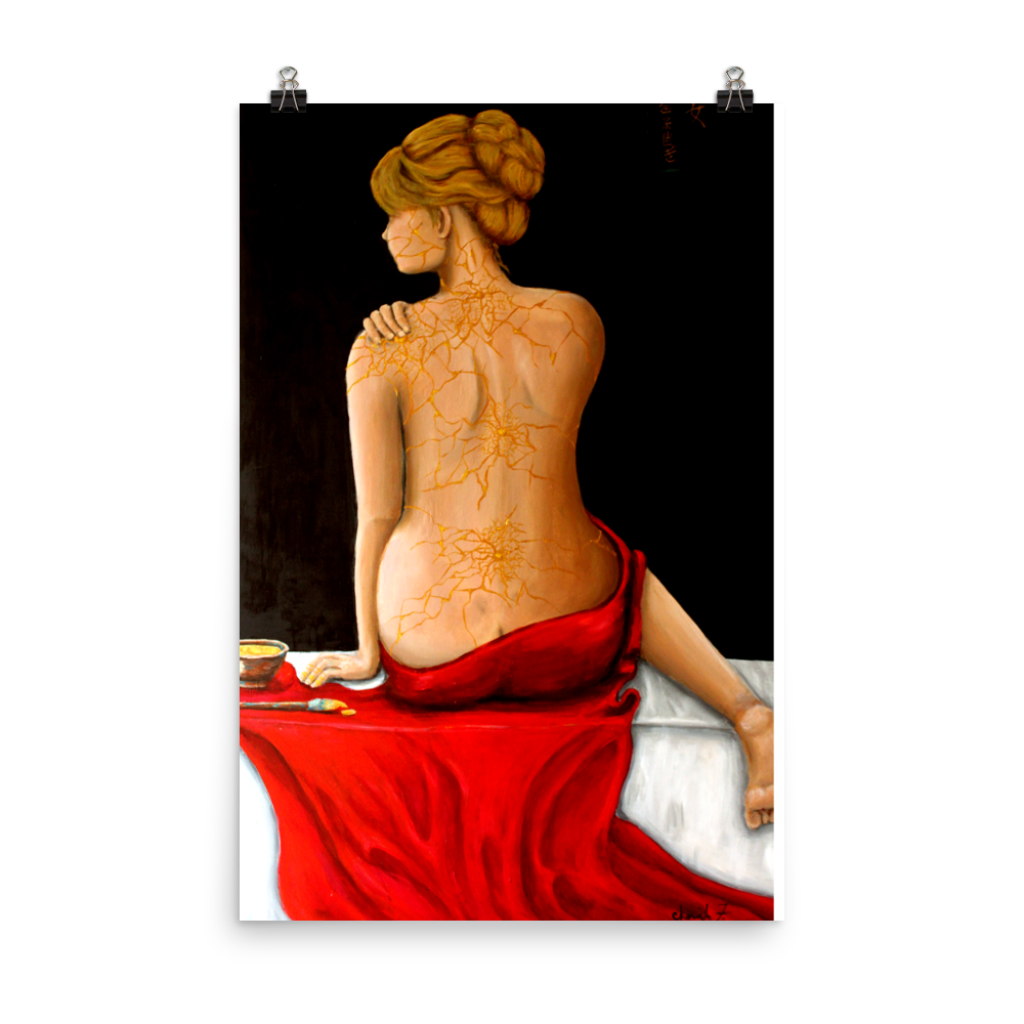 Premium Poster - Kintsugi Lady - C.W. Art Studio