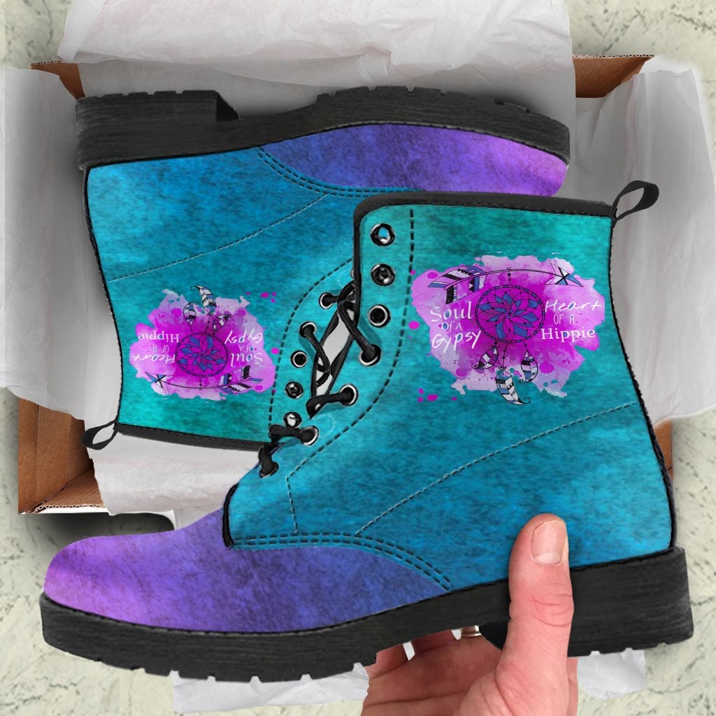 Soul Of A Gypsy Heart Of A Hippie Boots - C.W. Art Studio