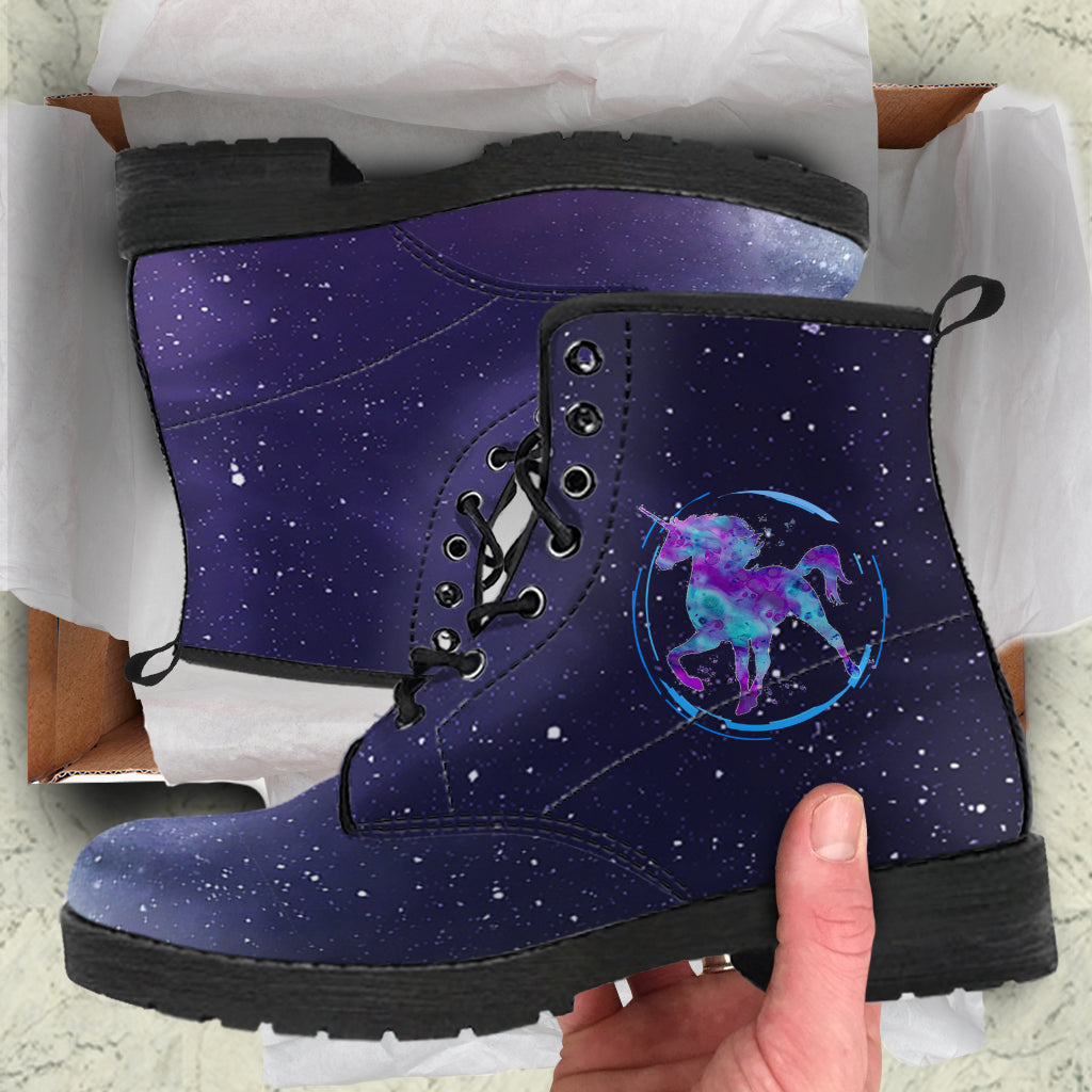 Starry Unicorn Leather Boots by SophieStar
