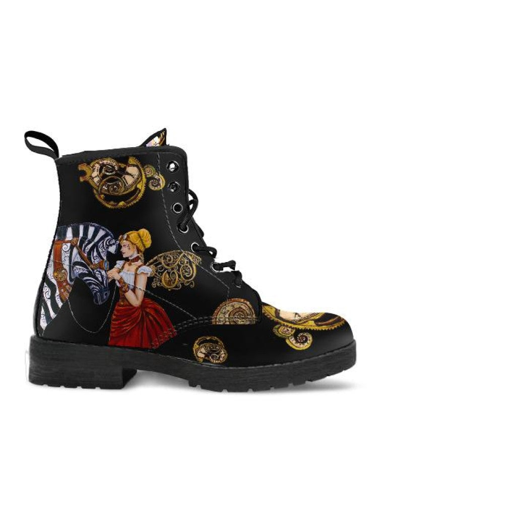 Steampunk Angel & Zebra Boots - C.W. Art Studio