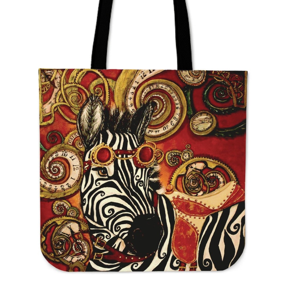 Steampunk Zebra Tote Bag